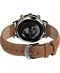 Timex Men's Chicago Tan Leather Strap Watch 45mm