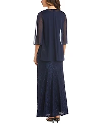 R & M Richards Women's Beaded Dress Flyaway Jacket