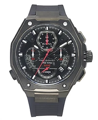 Bulova Men's Precisionist X Black Epdm Rubber Strap Watch 44.5mm