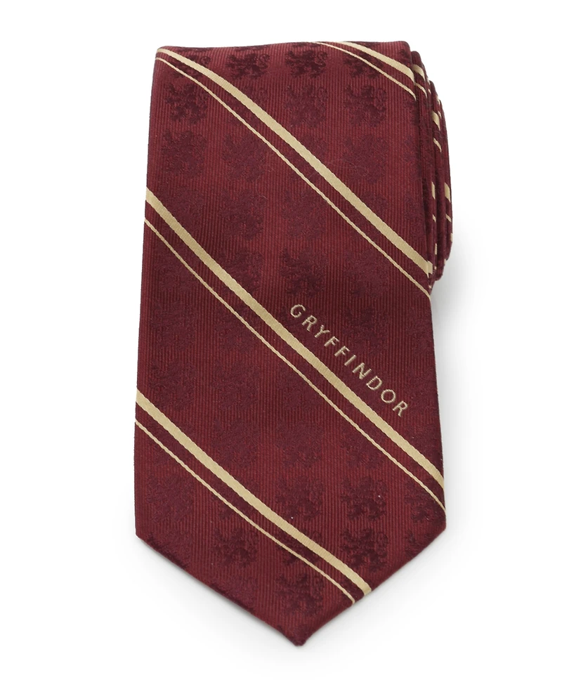 Harry Potter Men's Gryffindor Striped Silk Tie