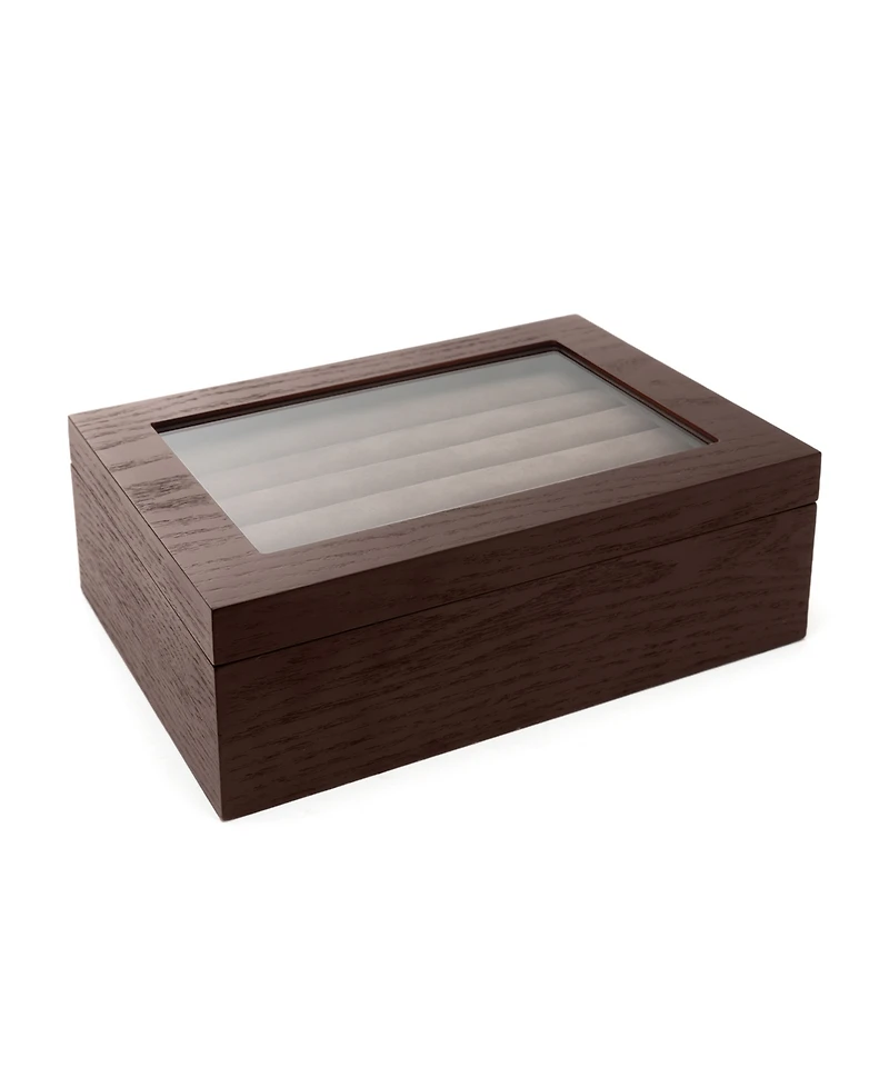 Ox & Bull Trading Co. Men's Espresso Cufflinks Collector's Case