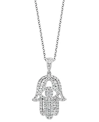 Effy Diamond Hamsa Hand 18" Pendant Necklace (1/2 ct. t.w.) in 14k White Gold