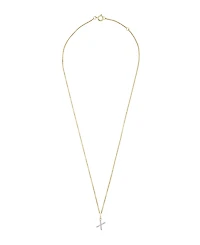 Diamond Initial Pendant Necklace (1/10 ct. t.w.) in 14k Gold, 17" + 1" Extender