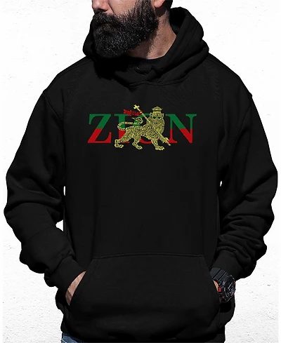 Men's Zion - One Love Word Art Hooded Sweatshirt