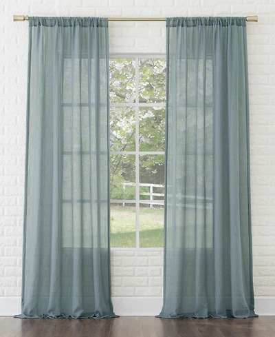 Silvia Crushed Texture Semi-Sheer Rod Pocket Curtain Panel