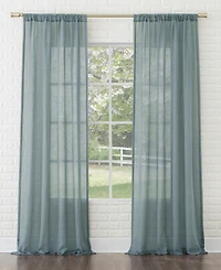 Silvia Crushed Texture Semi-Sheer Rod Pocket Curtain Panel
