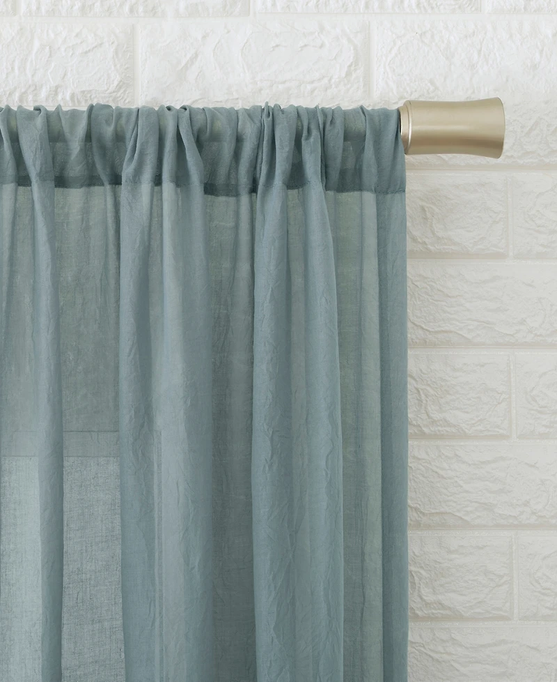 Silvia Crushed Texture Semi-Sheer Rod Pocket Curtain Panel