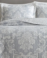Laura Ashley Venetia Cotton Reversible 3-Pc. Quilt Set, King