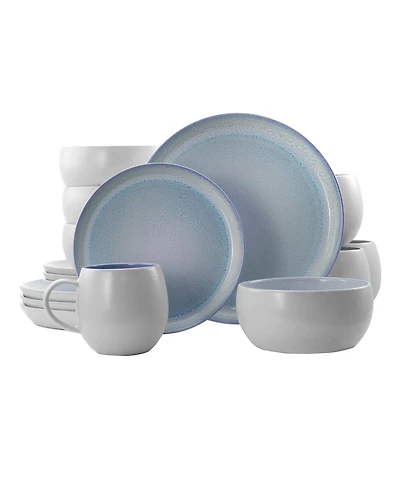 Elama Mocha 16 Pc. Dinnerware Set, Service for 4