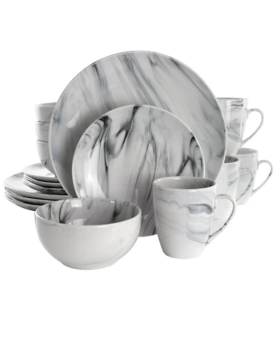 Elama Fine Marble 16 Pc. Dinnerware Set, Service for 4