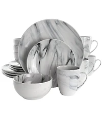 Elama Fine Marble 16 Pc. Dinnerware Set, Service for 4