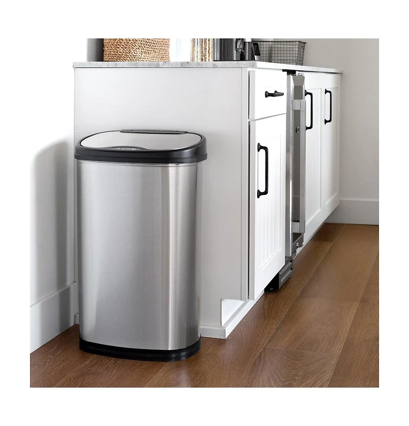 Ninestars 13 Gallon Kitchen Trash Can, Automatic Touchless Motion Sensor Trash Can with Lid