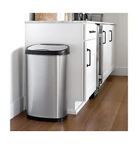 Ninestars 13 Gallon Kitchen Trash Can, Automatic Touchless Motion Sensor Trash Can with Lid