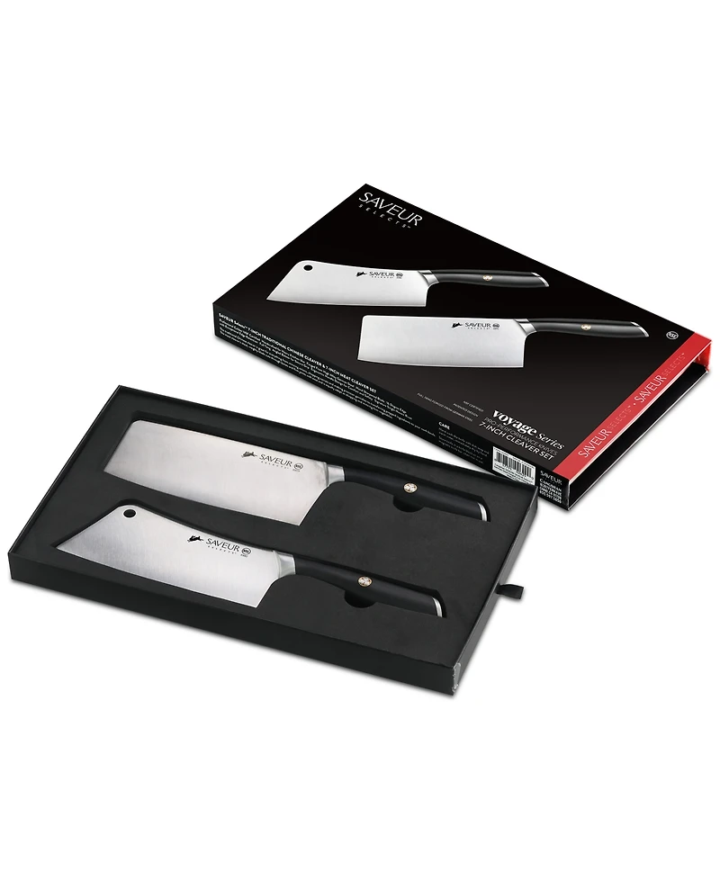 Saveur Selects Voyage Series Forged German Steel 2-Pc. Cleaver Set