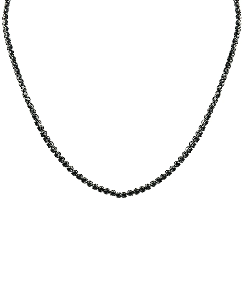 Black Diamond 20" Statement Necklace (10 ct. t.w.) in Sterling Silver