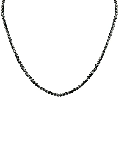 Black Diamond 20" Statement Necklace (10 ct. t.w.) in Sterling Silver