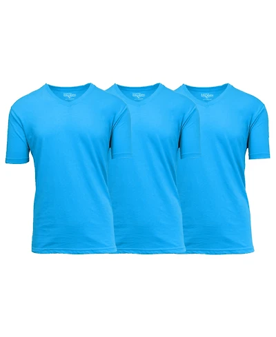 Galaxy By Harvic Men's Short Sleeve V-Neck T-shirt, Pack of 3