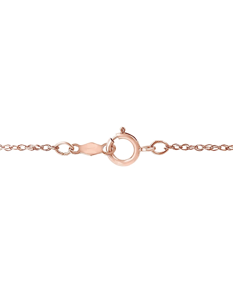 Multi-Gemstone (2-1/8 ct. t.w.) & Diamond (1/20 ct. t.w.) Bezel 18" Pendant Necklace in 14k Rose Gold