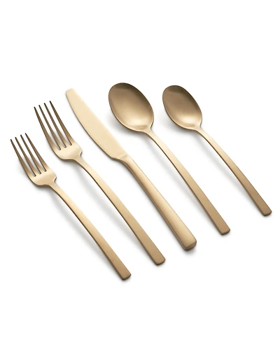 Cambridge Silversmiths Beacon Gold Satin -Piece Flatware Set
