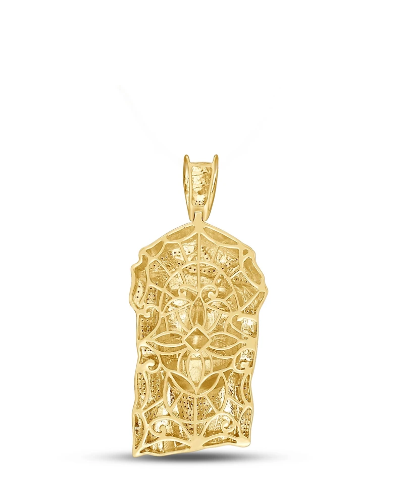 Men's Diamond Pharaoh Pendant (1/2 ct. t.w.) in 14k Gold-Plated Sterling Silver