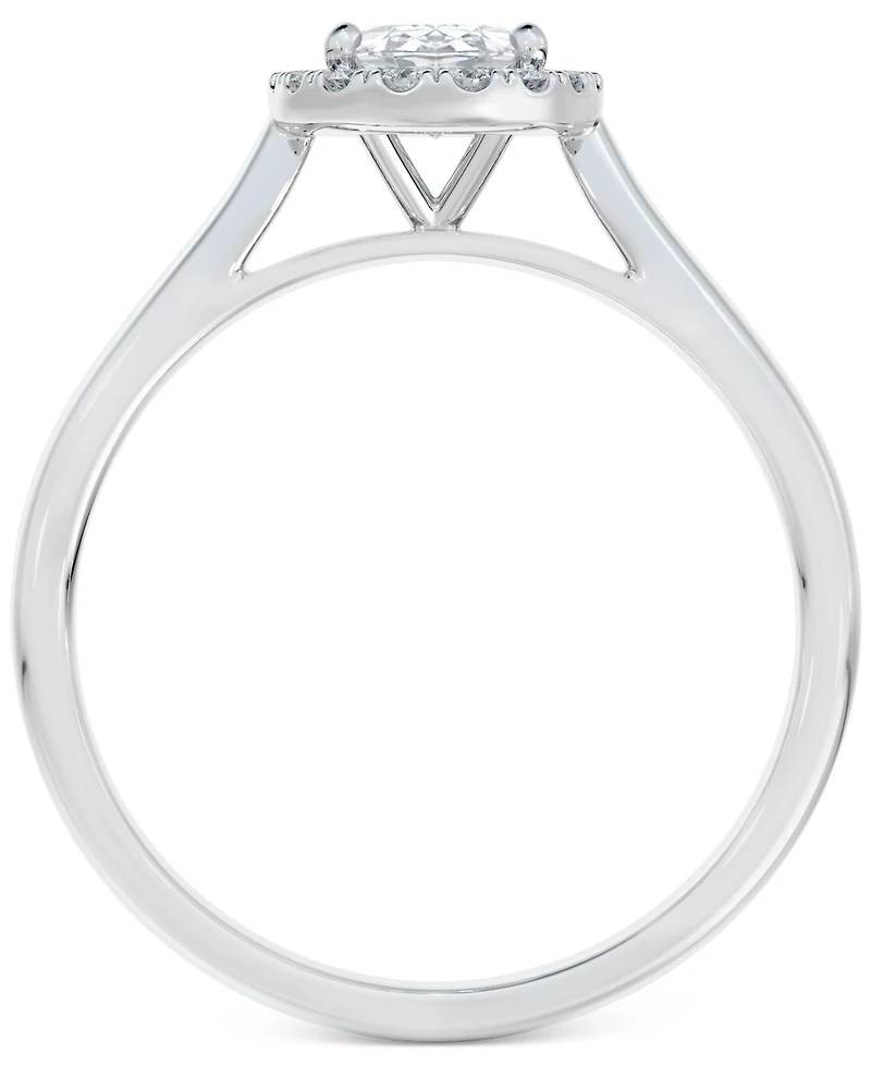 Portfolio by De Beers Forevermark Diamond Oval Halo Engagement Ring (5/8 ct. t.w.) in 14k White Gold
