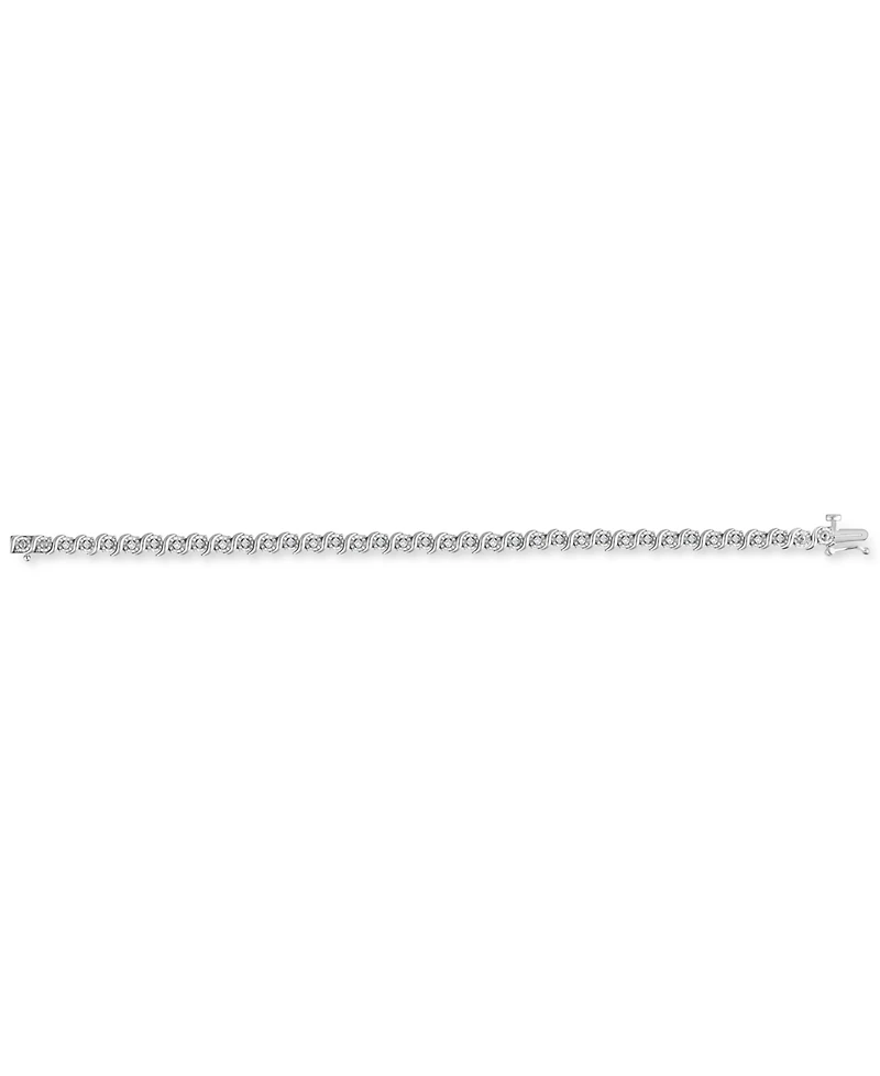 Diamond Bracelet (1/2 ct. t.w.) in Sterling Silver or Gold-Plated Sterling Silver