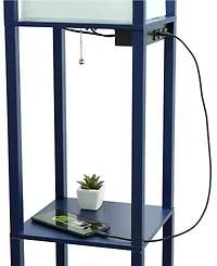 Simple Designs Floor Lamp Etagere Organizer Storage Shelf