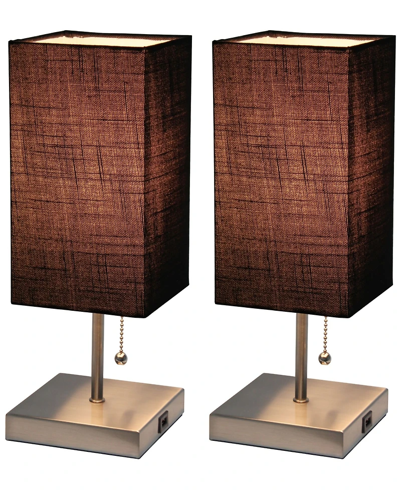 Simple Designs Petite Stick Lamp with Usb Charging Port