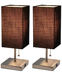 Simple Designs Petite Stick Lamp with Usb Charging Port