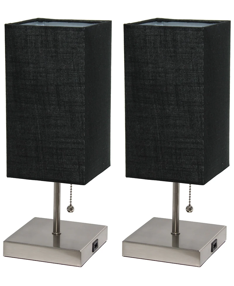 Simple Designs Petite Stick Lamp with Usb Charging Port