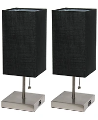 Simple Designs Petite Stick Lamp with Usb Charging Port