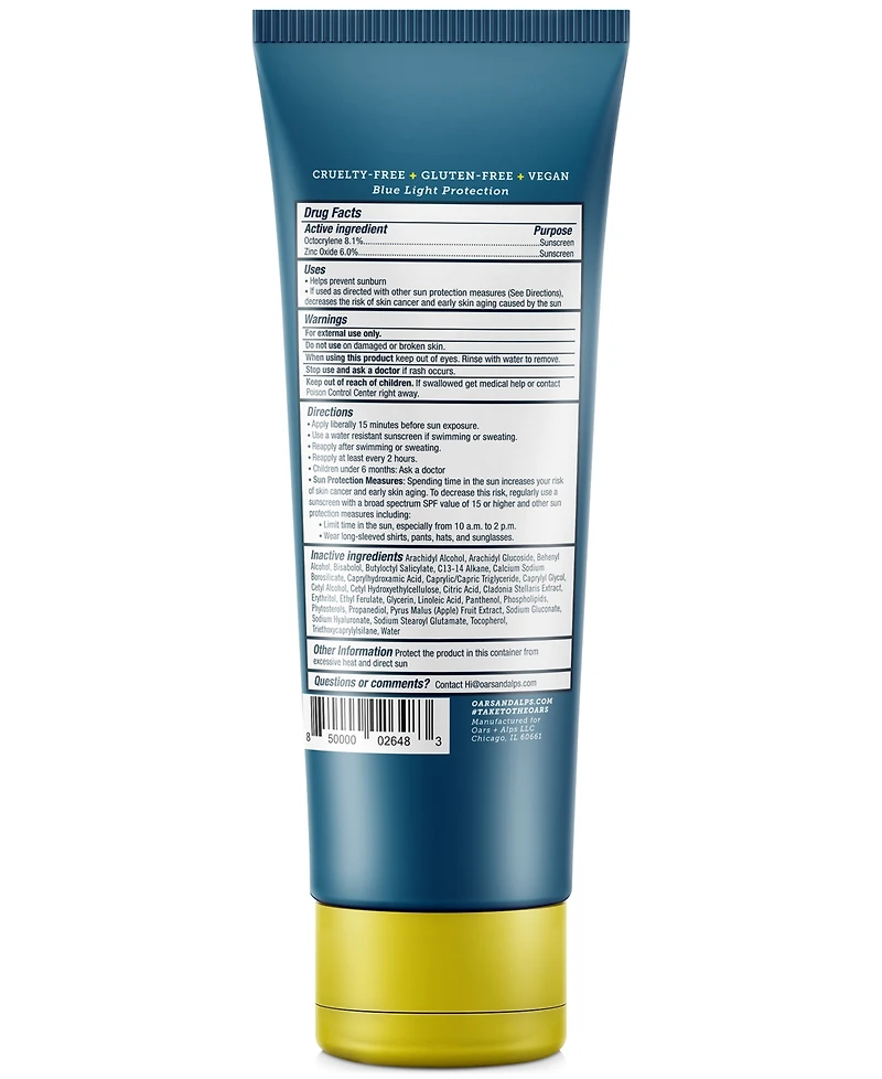 Oars + Alps Everyday Anti-Aging Face Moisturizer Spf 37, 2-oz.