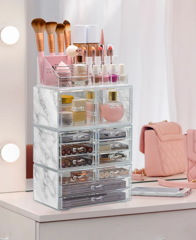 Sorbus Makeup and Jewelry Display Storage Case Set