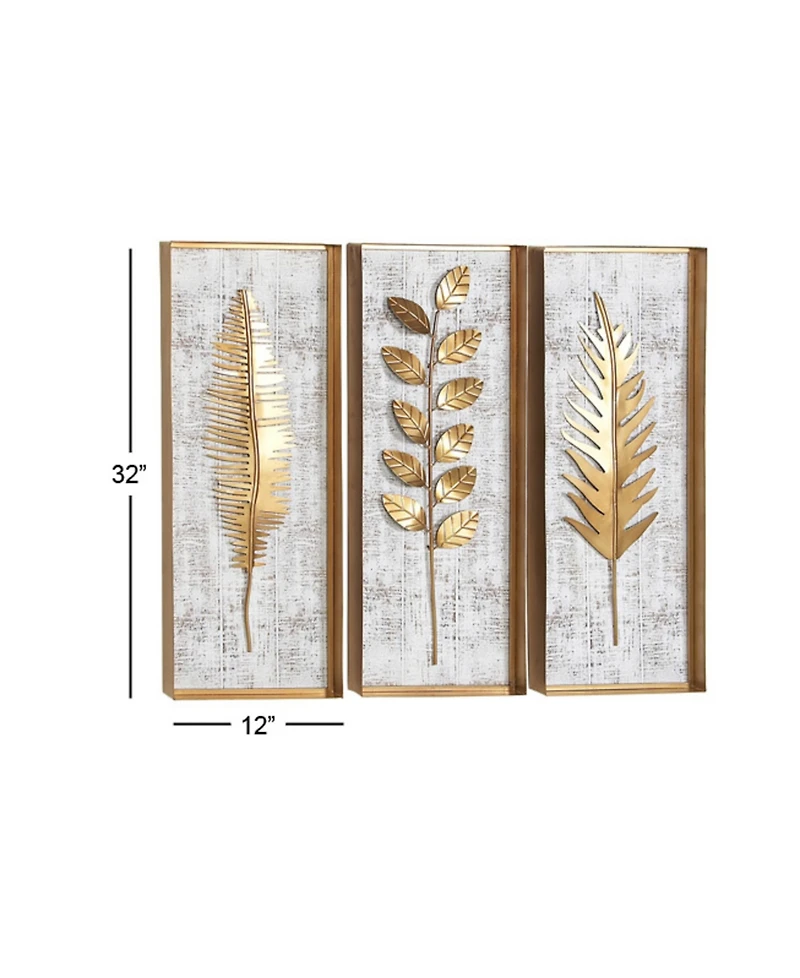 Contemporary Floral Wall Decor, Set of 3