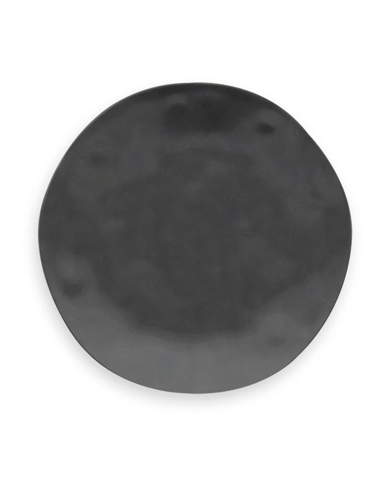 Abode Homewares Planta Matte Black Melamine Dinner Plates, Set Of 6