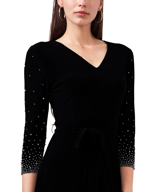 msk v-neck beaded midi dress Sexy Cutout Maxi Dress while the midi Sleeve:35 ldw2025