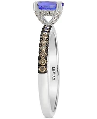 Le Via Blueberry Tanzanite (5/8 ct. t.w.) & Diamond (3/8 ct. t.w.) in 14k White Gold