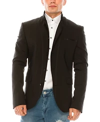Ron Tomson Men's Modern Symmetric Button Closure Sports Jacket