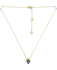 Giani Bernini Imitation Blue Sapphire Cluster Pendant Necklace, 16" + 2" extender, Created for Macy's