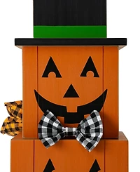 Glitzhome 36" Double-Sided Wooden Porch Decor Halloween