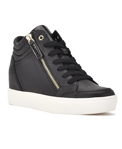 Nine West Women's Tons High Top Hidden Wedge Sneakers