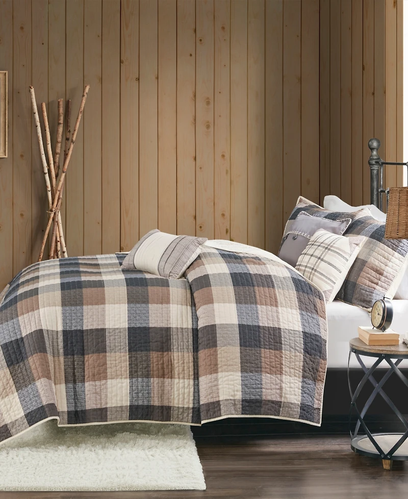 Madison Park Ridge Herringbone 6-Pc. Quilt Set, Full/Queen