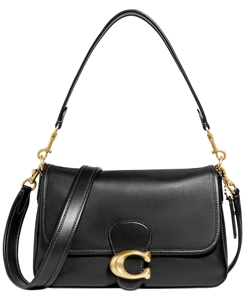 Coach Soft Tabby Leather Shoulder Bag with Removable Crossbody Strap