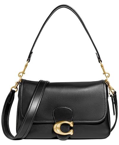 Coach Soft Tabby Leather Shoulder Bag with Removable Crossbody Strap