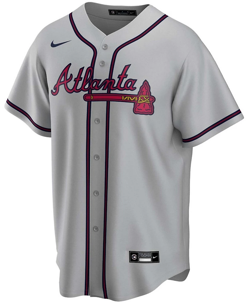 Men's Ronald Acuna Jr. Gray Atlanta Braves Road Replica Player Name Jersey