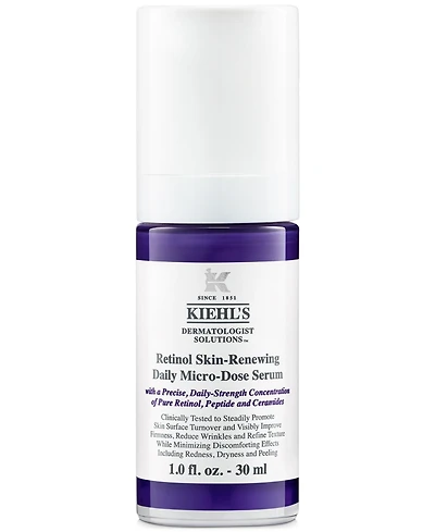 Kiehl's Since 1851 Micro-Dose Anti-Aging Retinol Serum with Ceramides and Peptide, 1-oz.