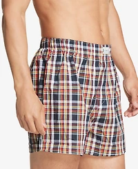 Tommy Hilfiger Men's 3-Pack Classic Printed Cotton Poplin Boxers