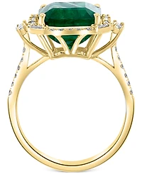 Effy Emerald (5-1/2 ct. t.w.) & Diamond (1/2 Statement Ring 14k Gold or White