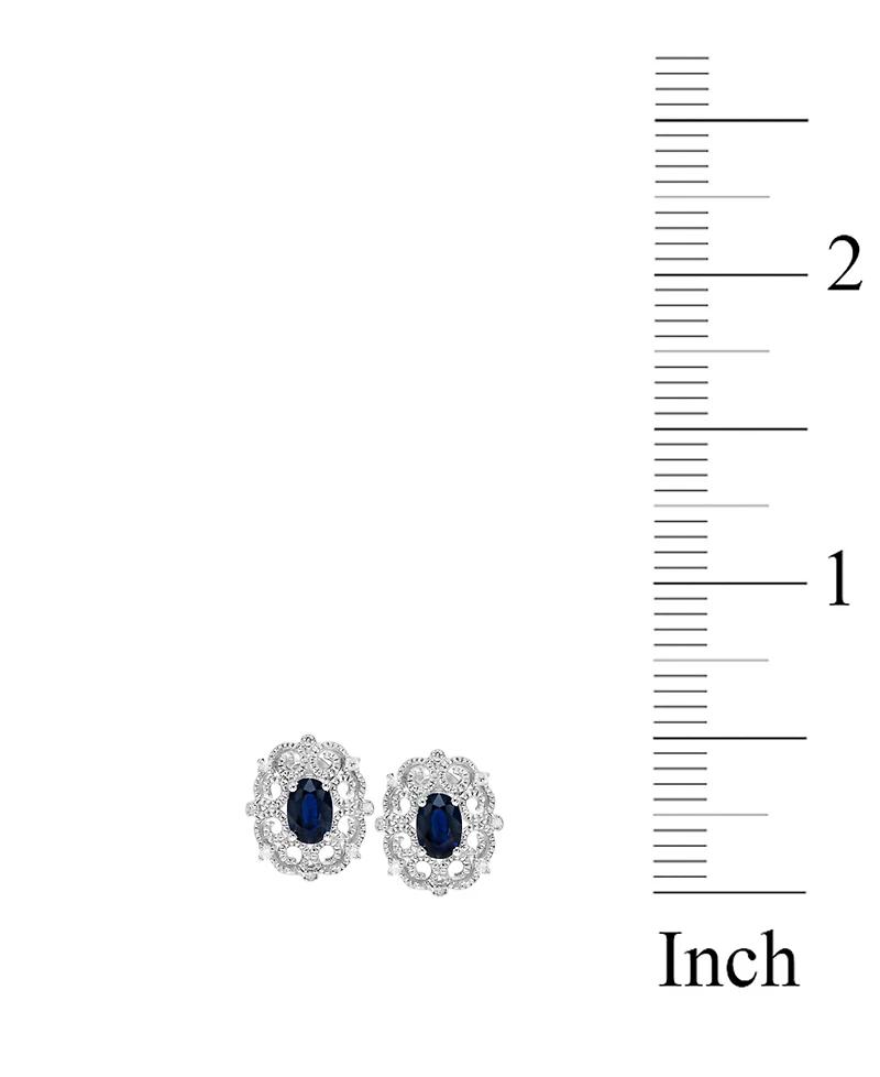 Sapphire Milgrain Earrings