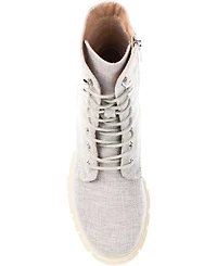 Journee Collection Women's Madelynn Lace Up Lug Sole Combat Boots